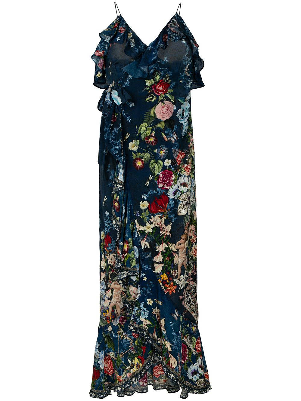 

Camilla Dreams of Midsummer frill wrap dress - Blue