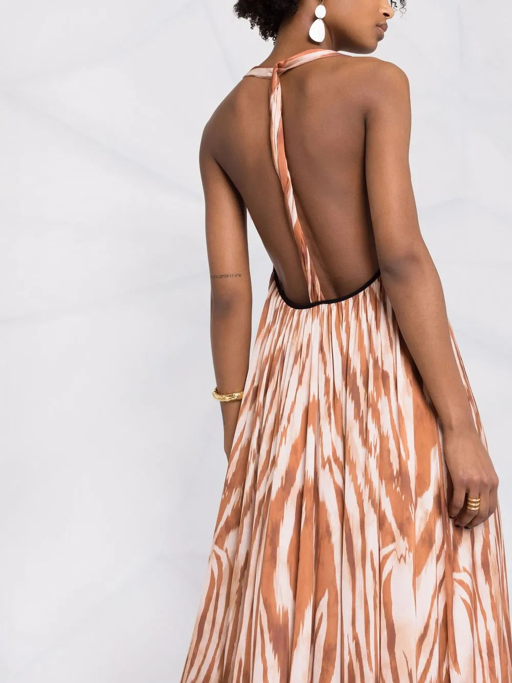 фото Pinko платье макси с зебровым принтом