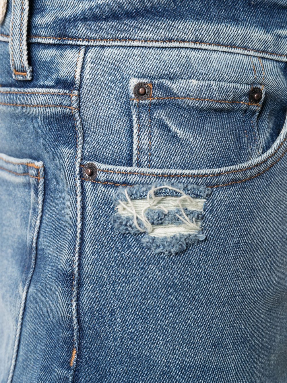 фото Val kristopher джинсы кроя слим с эффектом потертости