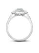 Pragnell Vintage platinum emerald and diamond target ring