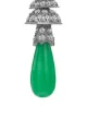 Pragnell Vintage platinum Art Deco jadeite and diamond earrings