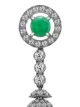 Image 2 of Pragnell Vintage platinum Art Deco jadeite and diamond earrings