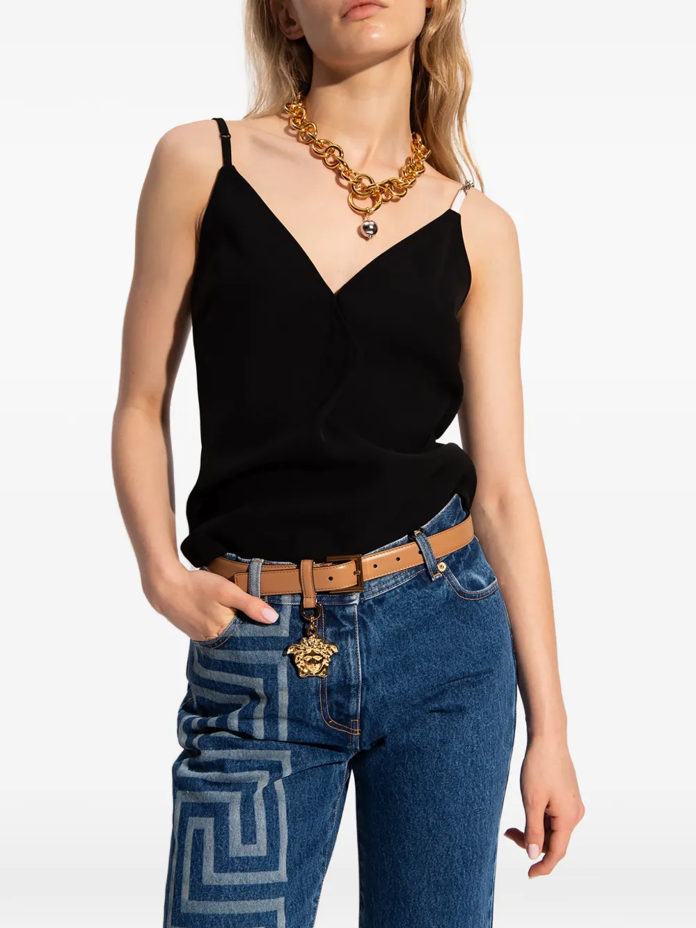  Givenchy Tank Top Mit Kettendetail   Schwarz 