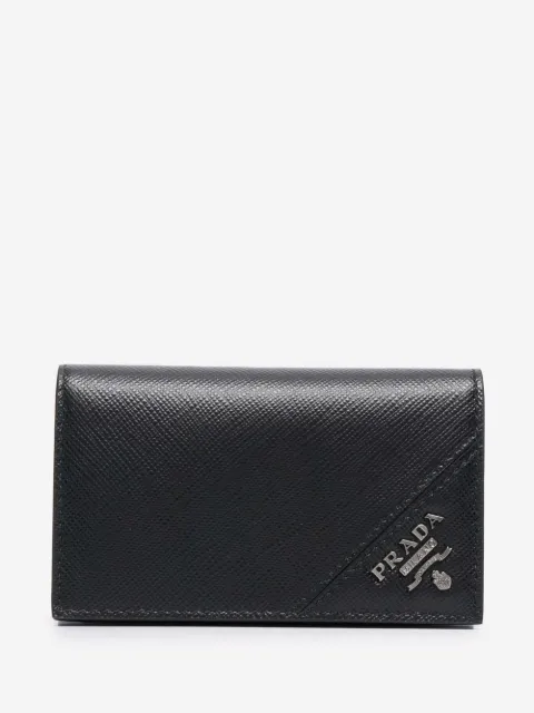 Prada Kartenetui mit Logo-Schild