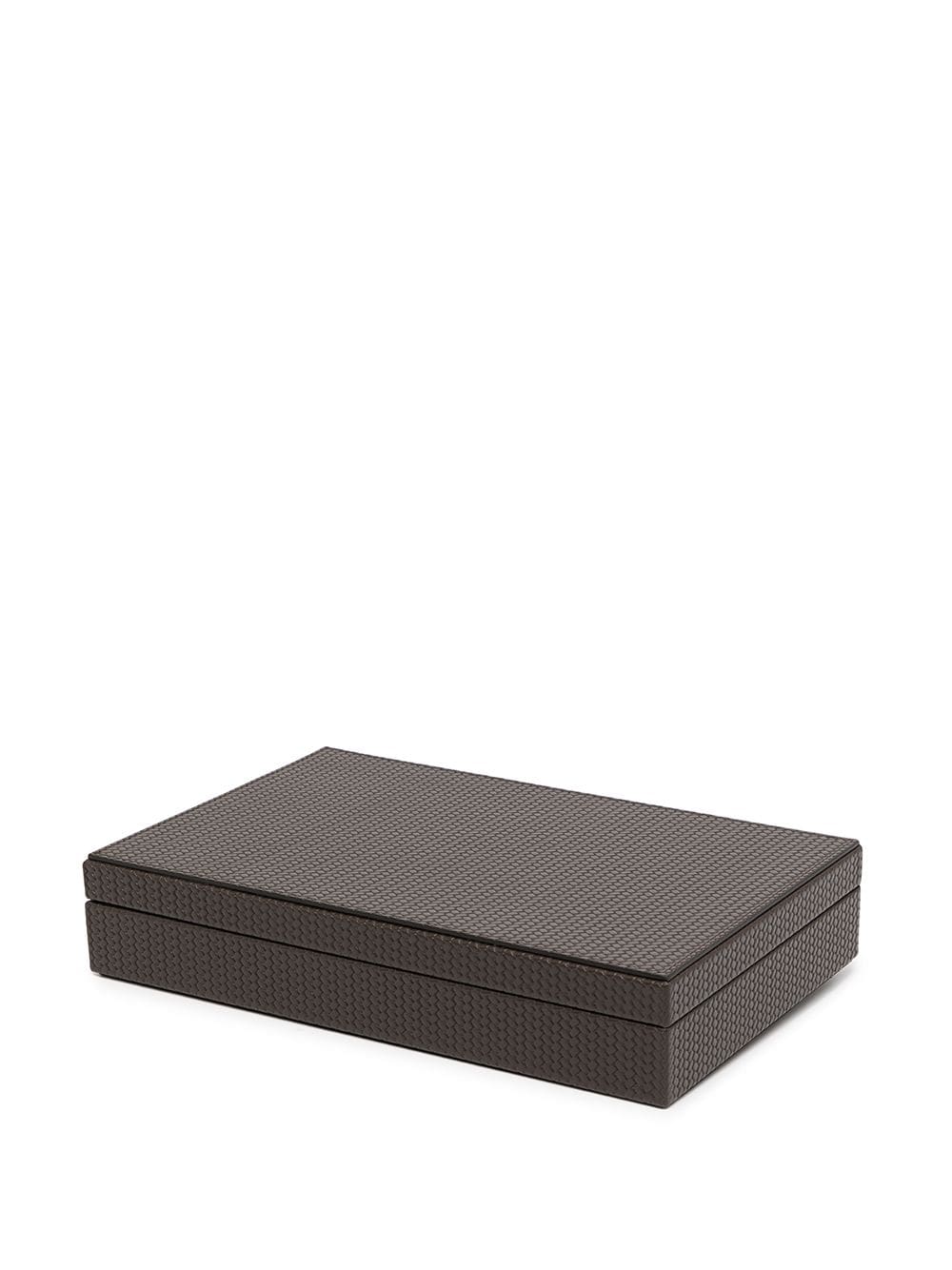 Shop Pinetti Textured-leather Dominoes Set In Braun
