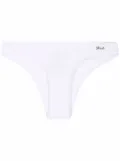 Karl Lagerfeld logo-lettering bikini bottoms - White