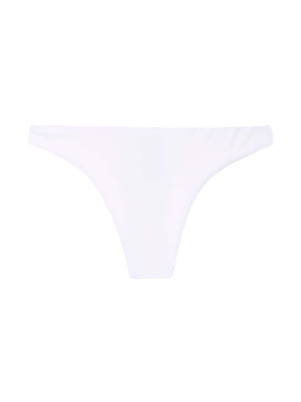 Shop Karl Lagerfeld Logo-lettering Bikini Bottoms In Weiss