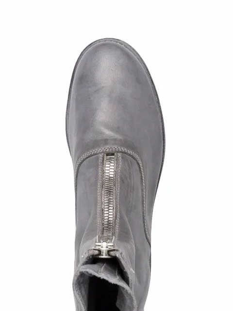 guidi front zip loafers