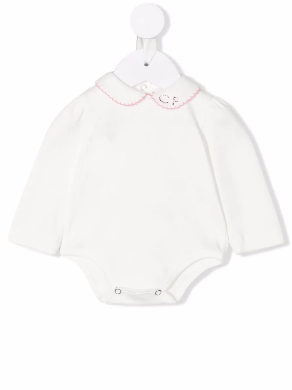 

Chiara Ferragni Kids rhinestone-logo cotton body - White