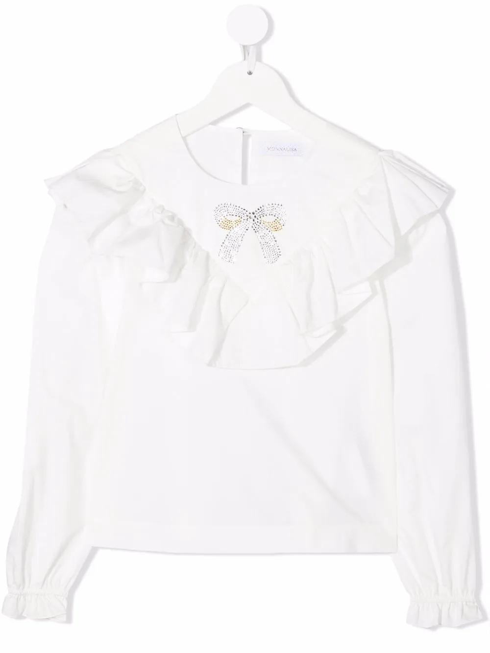 

Monnalisa ruffle-trimmed cotton blouse - White