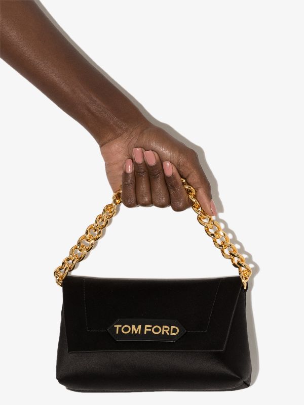 Shop TOM FORD mini Label Chain shoulder bag with Express Delivery - FARFETCH