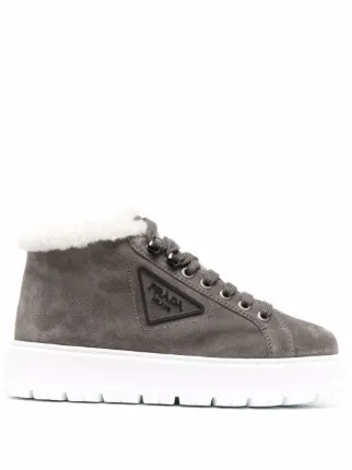 prada shearling sneakers