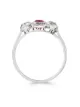 Pragnell Vintage 1901-1910 platinum Edwardian Burmese ruby and diamond ring