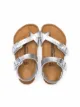 Birkenstock Kids Taormina metallic-effect sandals