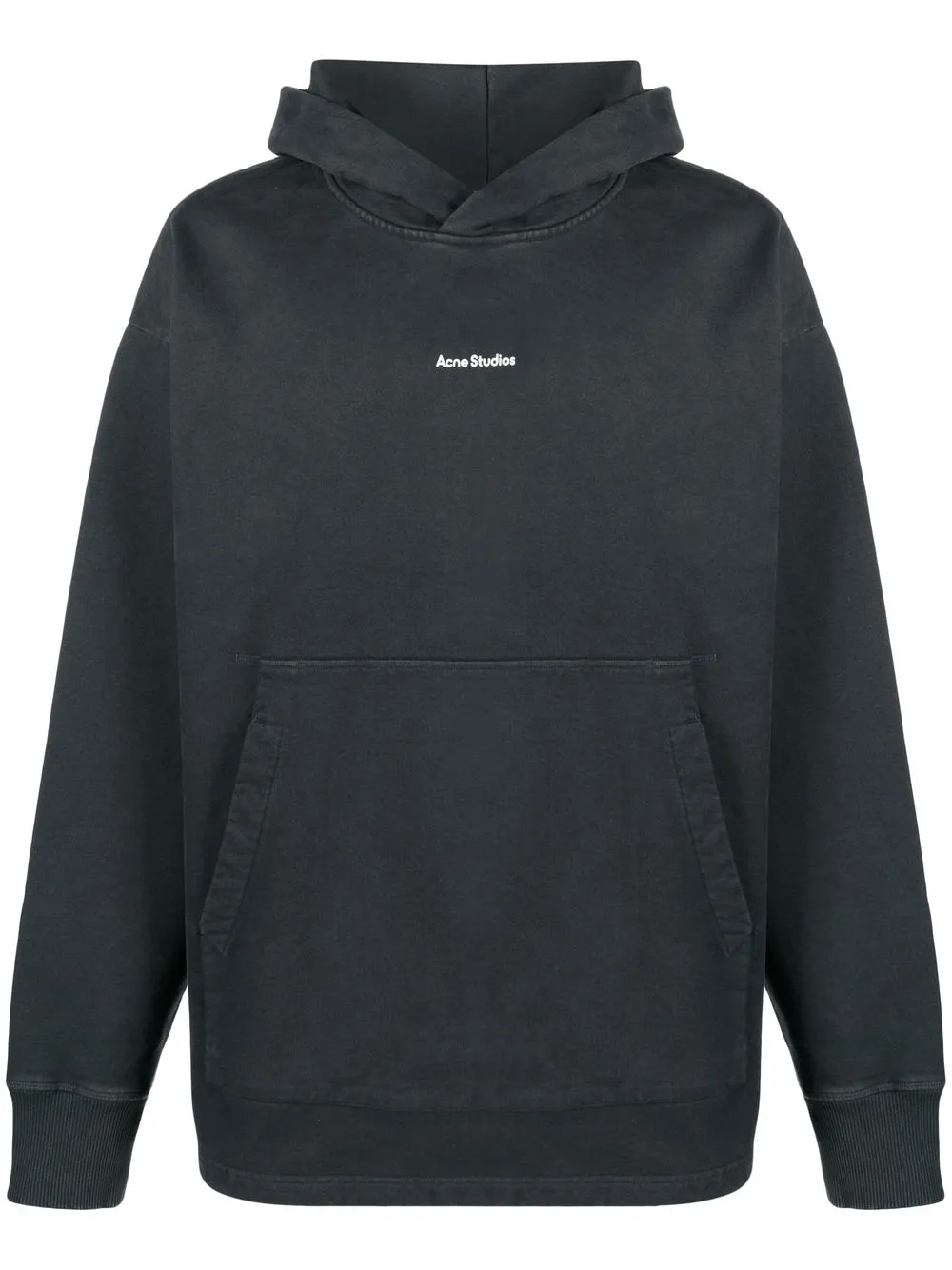 Shop Acne Studios Logo-print Oversized Hoodie In Black