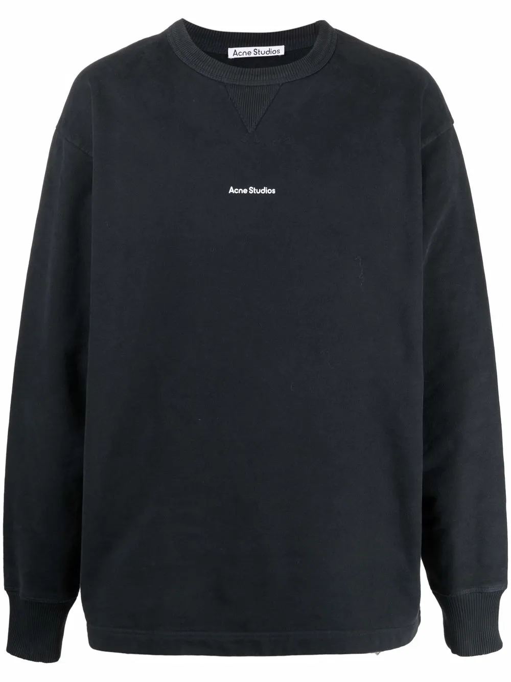 Acne Studios Logo-print Cotton Sweatshirt In Black