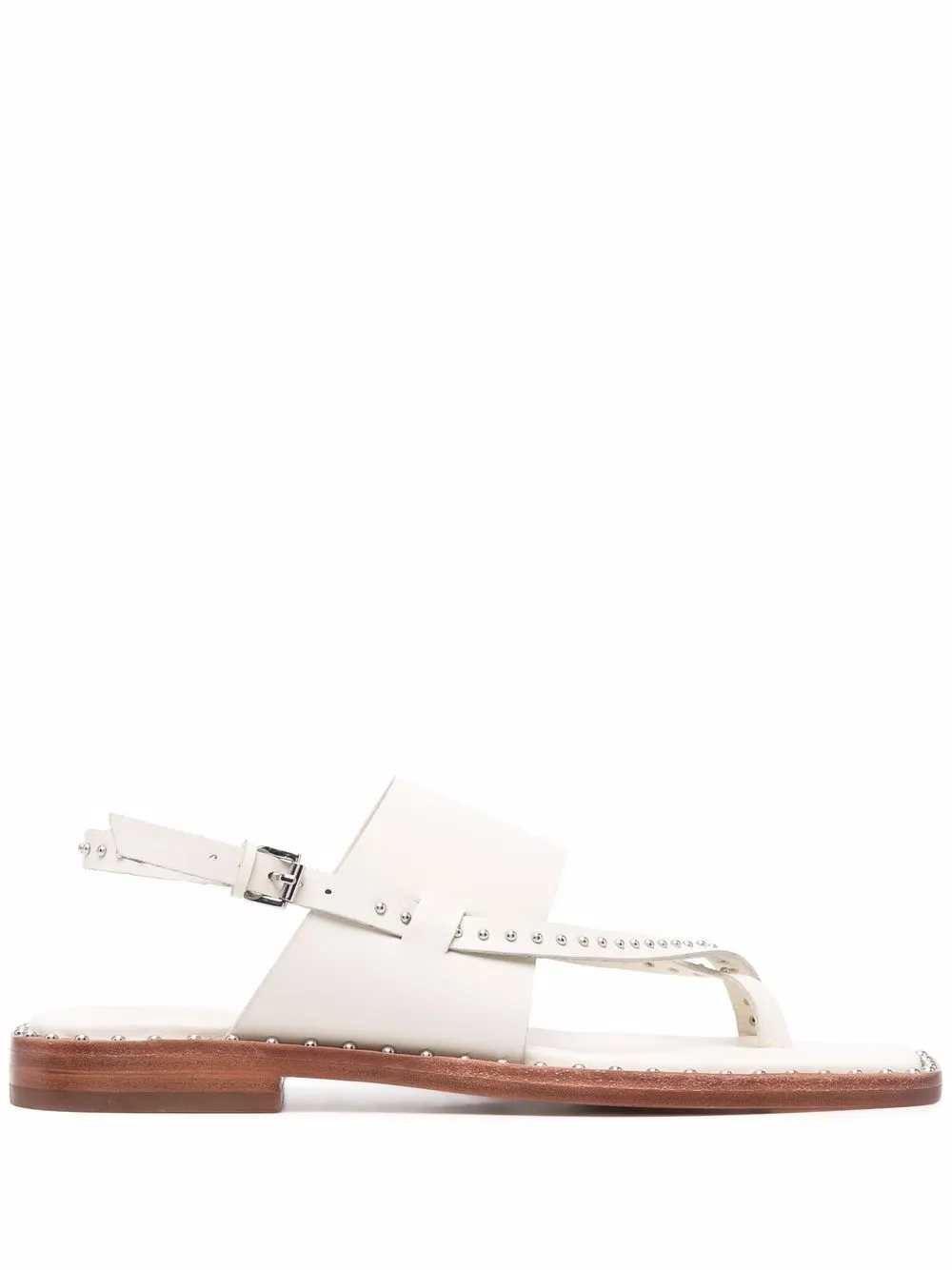 Ash Medina Leather Sandals In Weiss