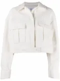 ANINE BING textured cropped jacket - White
