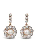 Pragnell Vintage 1837-1901 18kt rose gold Victorian pearl and diamond earrings - Pink