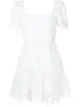 Image 1 of Self-Portrait floral-embroidered mini dress