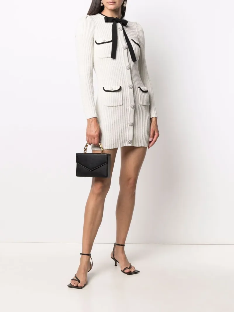 Self-Portrait lurex knit mini dress 