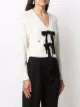 Self-Portrait bow-detail knitted cardigan