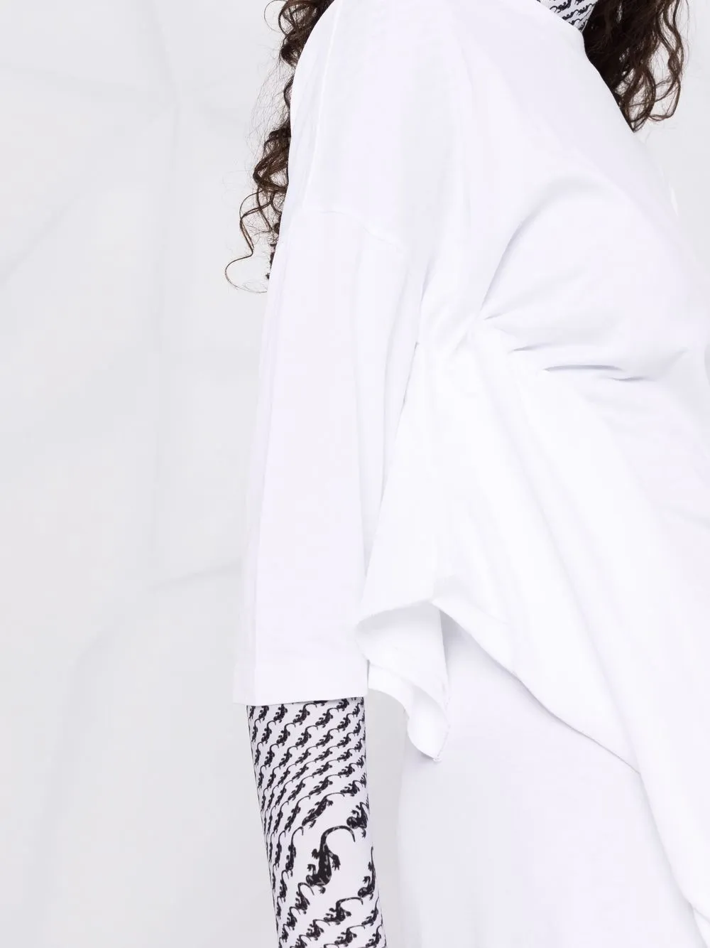 фото Mm6 maison margiela драпированное платье-футболка