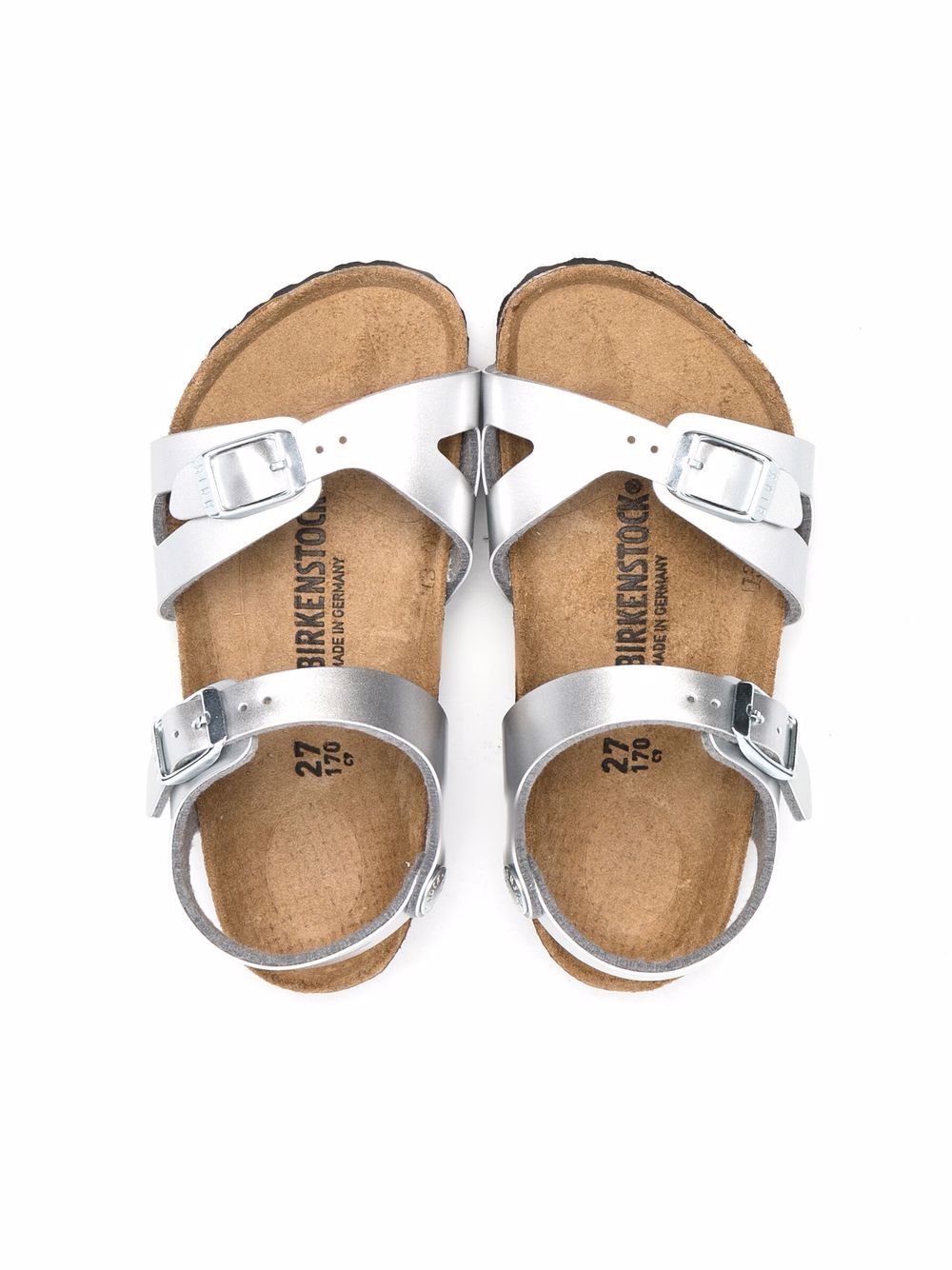 фото Birkenstock kids сандалии rio с эффектом металлик