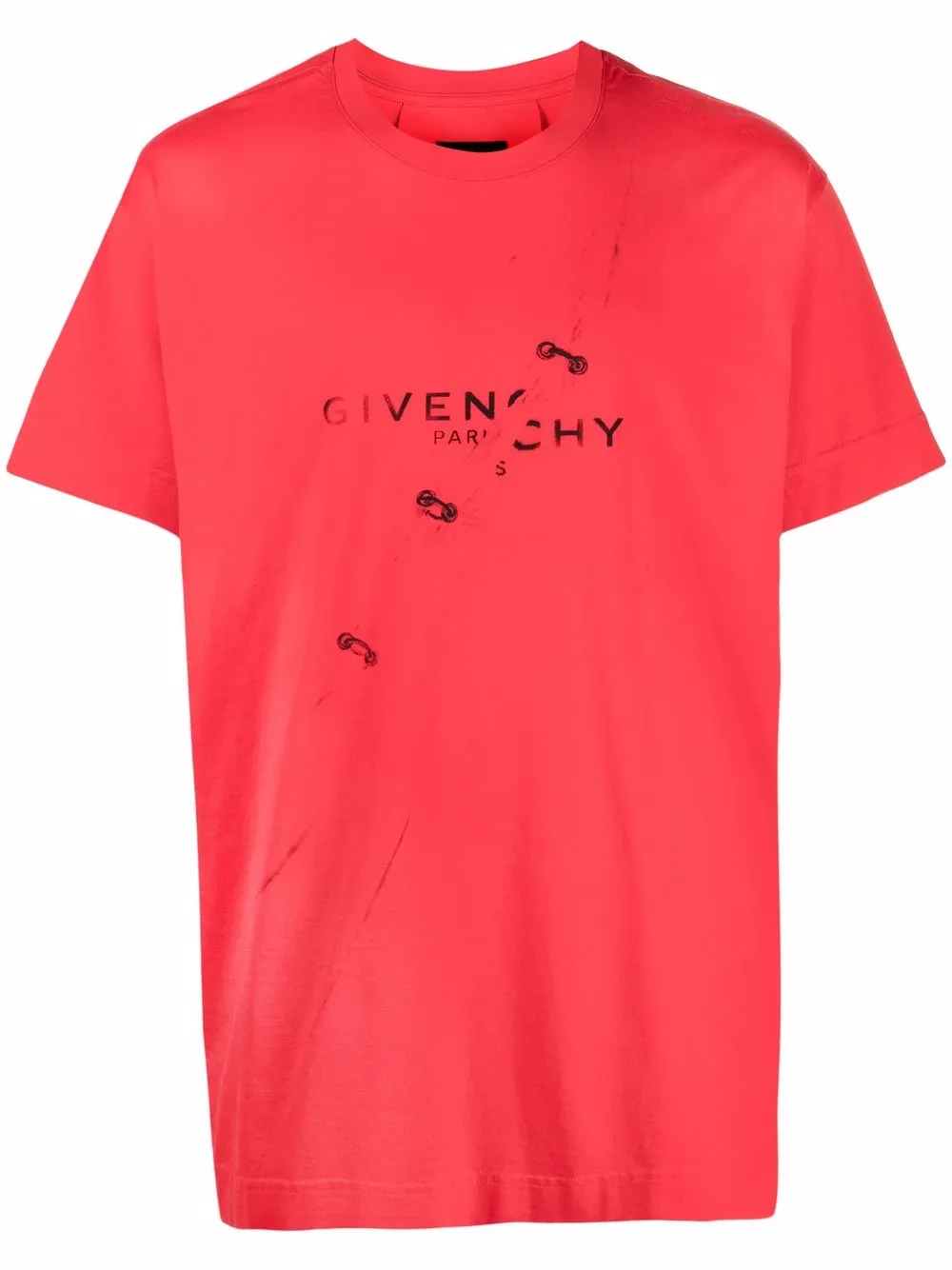 фото Givenchy футболка с логотипом и эффектом тромплей