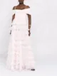 Image 2 of Giambattista Valli draped-collar ruffled gown