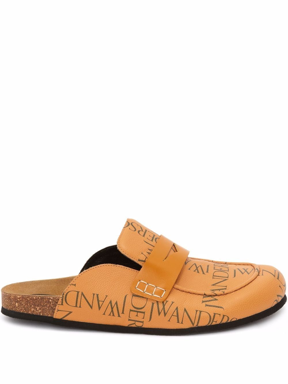 all-over logo print loafers