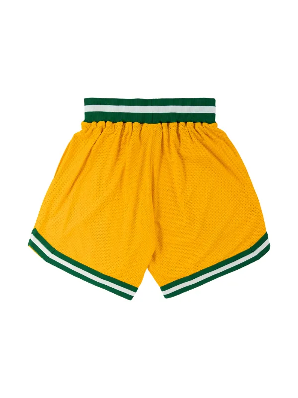yellow mesh shorts