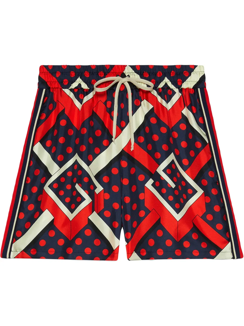 Image 1 of Gucci G dot labyrinth-print shorts