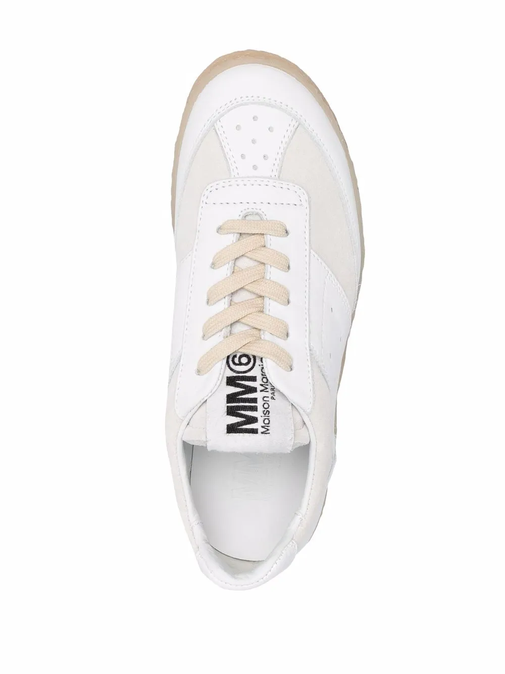 Shop Mm6 Maison Margiela 6 Court Low-top Sneakers In Weiss