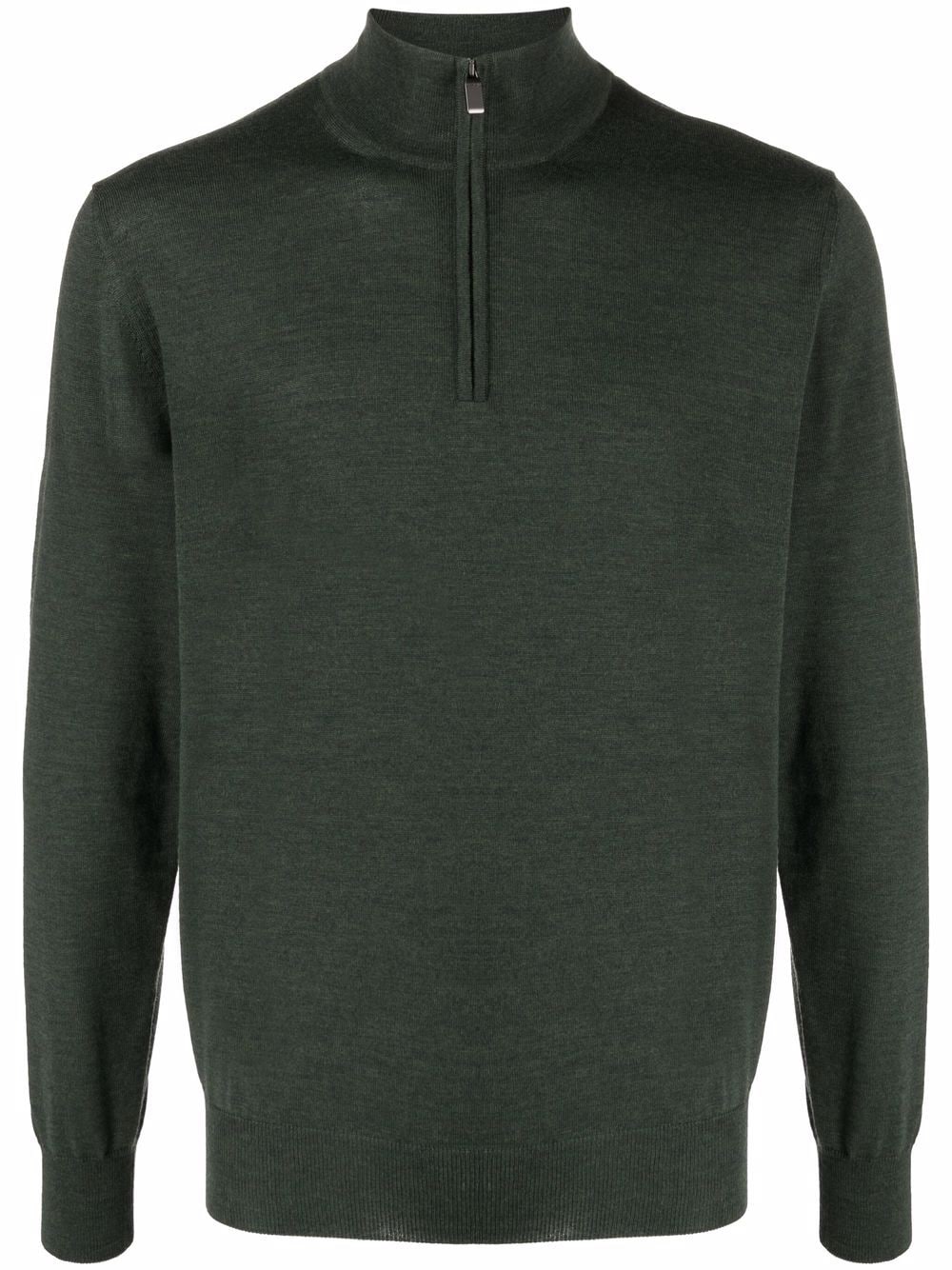 Canali Half Zip High Neck Jumper Farfetch