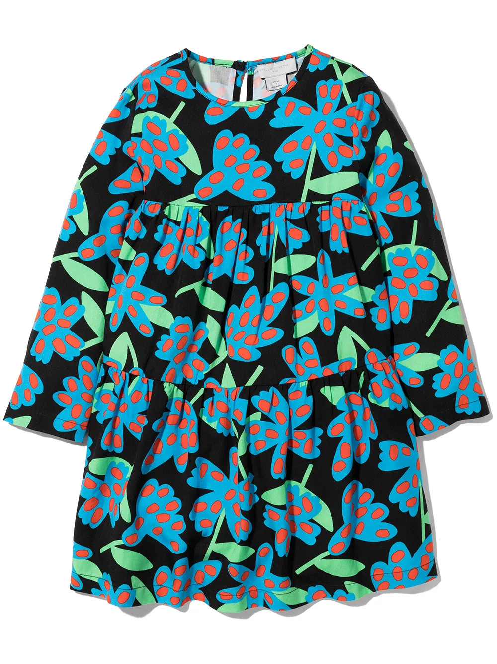 

Stella McCartney Kids Spotty Flowers-print twill dress - Black