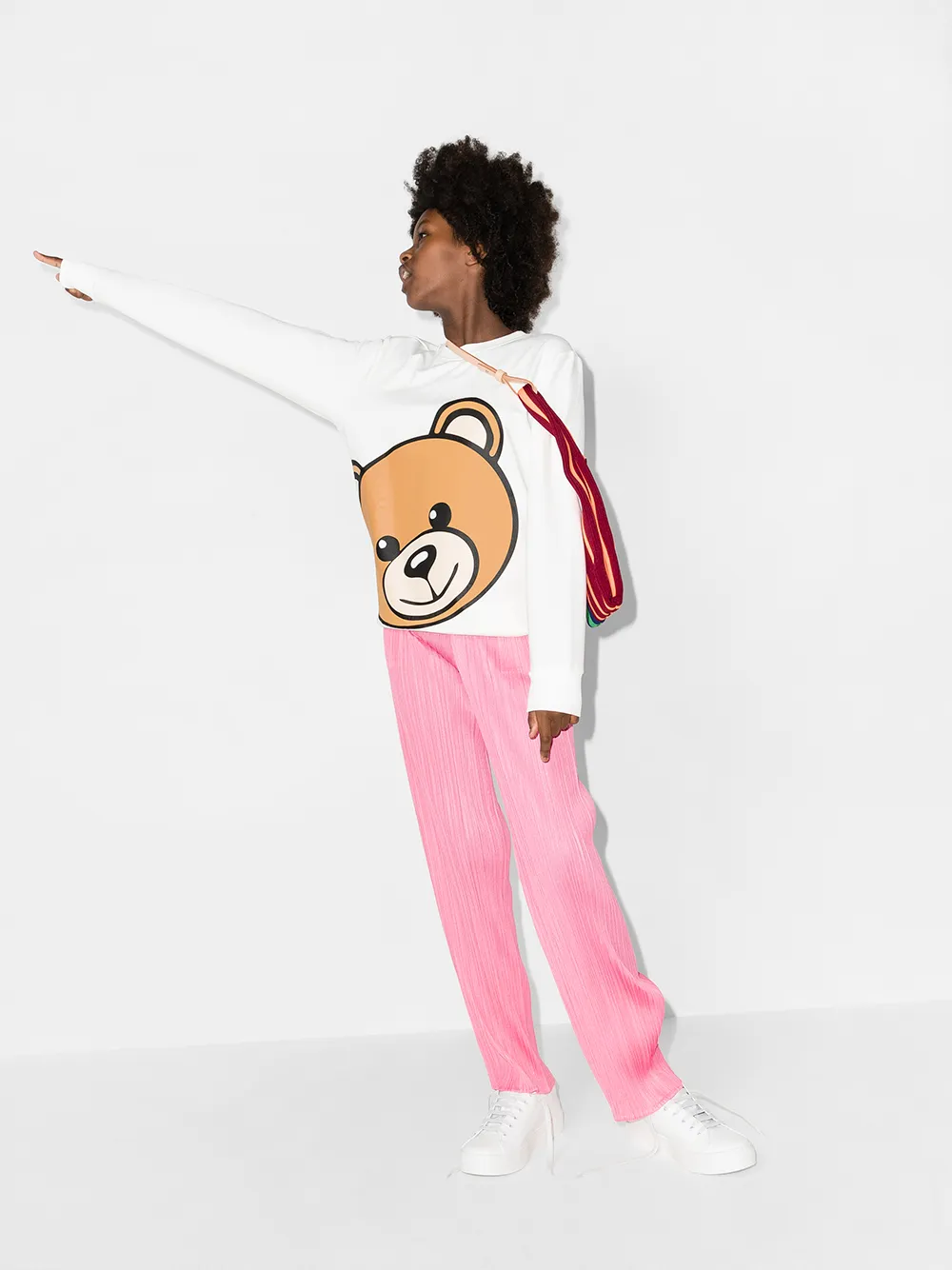 фото Moschino kids толстовка teddy с круглым вырезом