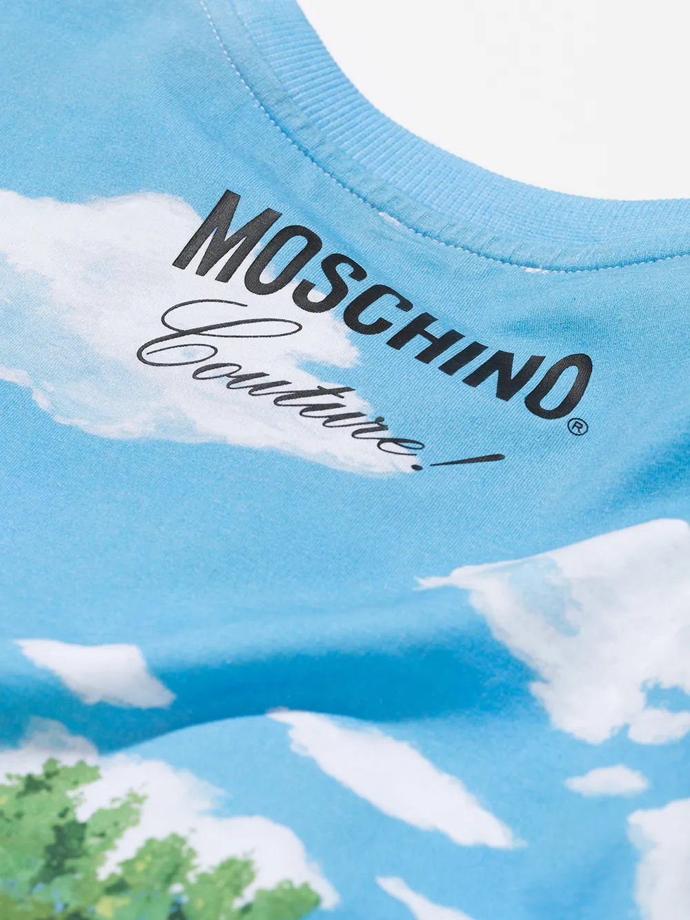  Moschino Kids T Shirt Mit Landschafts Print   Blau 