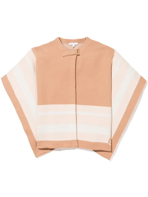 Chloé Kids كيب منسوج بمشبك وخطوط