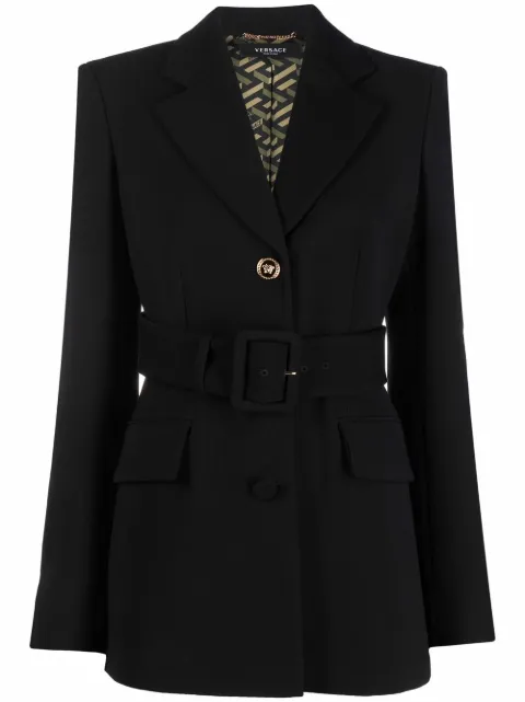 Versace belted single-breasted blazer