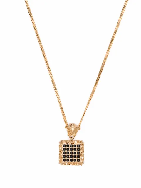 Versace Colar Medusa banhado a ouro com cristal