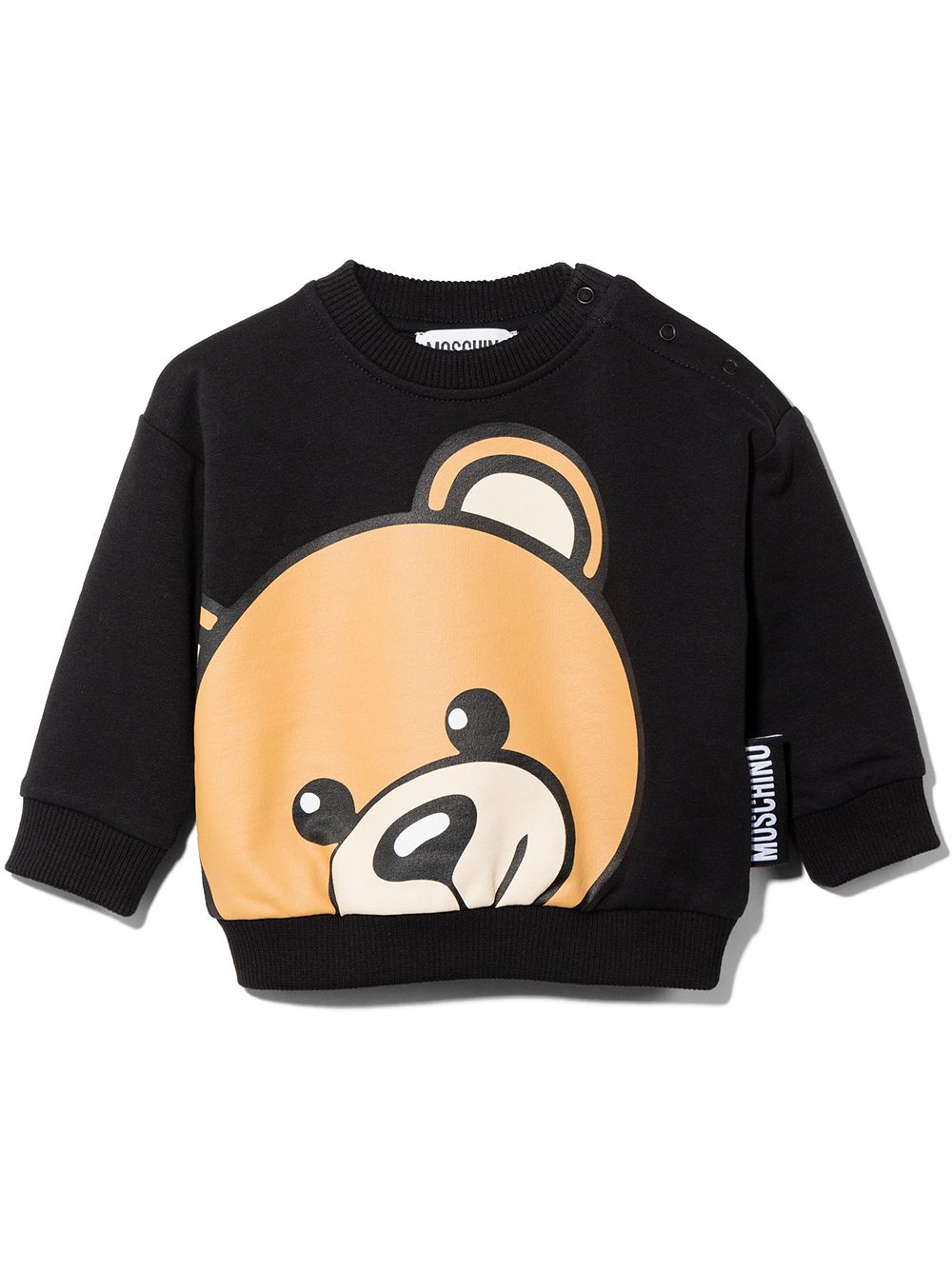 фото Moschino kids толстовка с круглым вырезом и принтом teddy bear