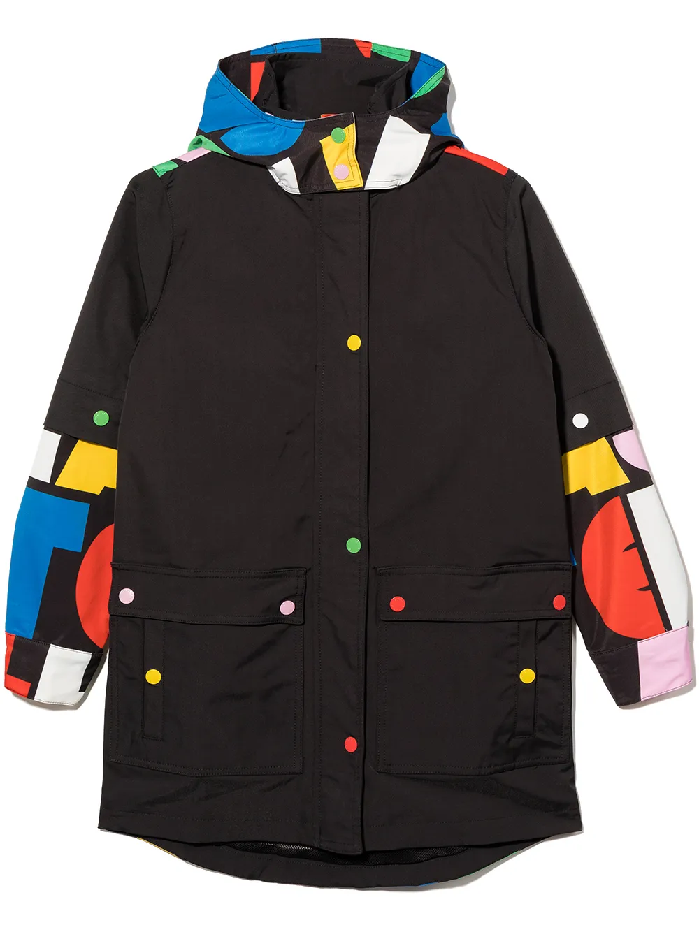 фото Stella mccartney kids пальто с капюшоном и логотипом