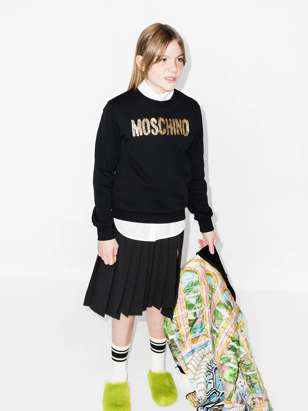 фото Moschino kids толстовка с логотипом