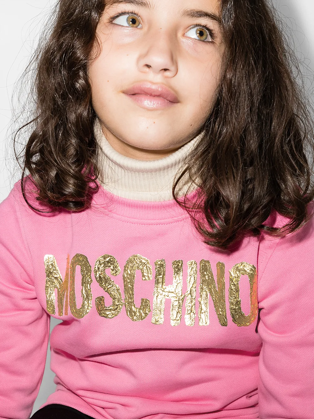 фото Moschino kids толстовка с фактурным логотипом