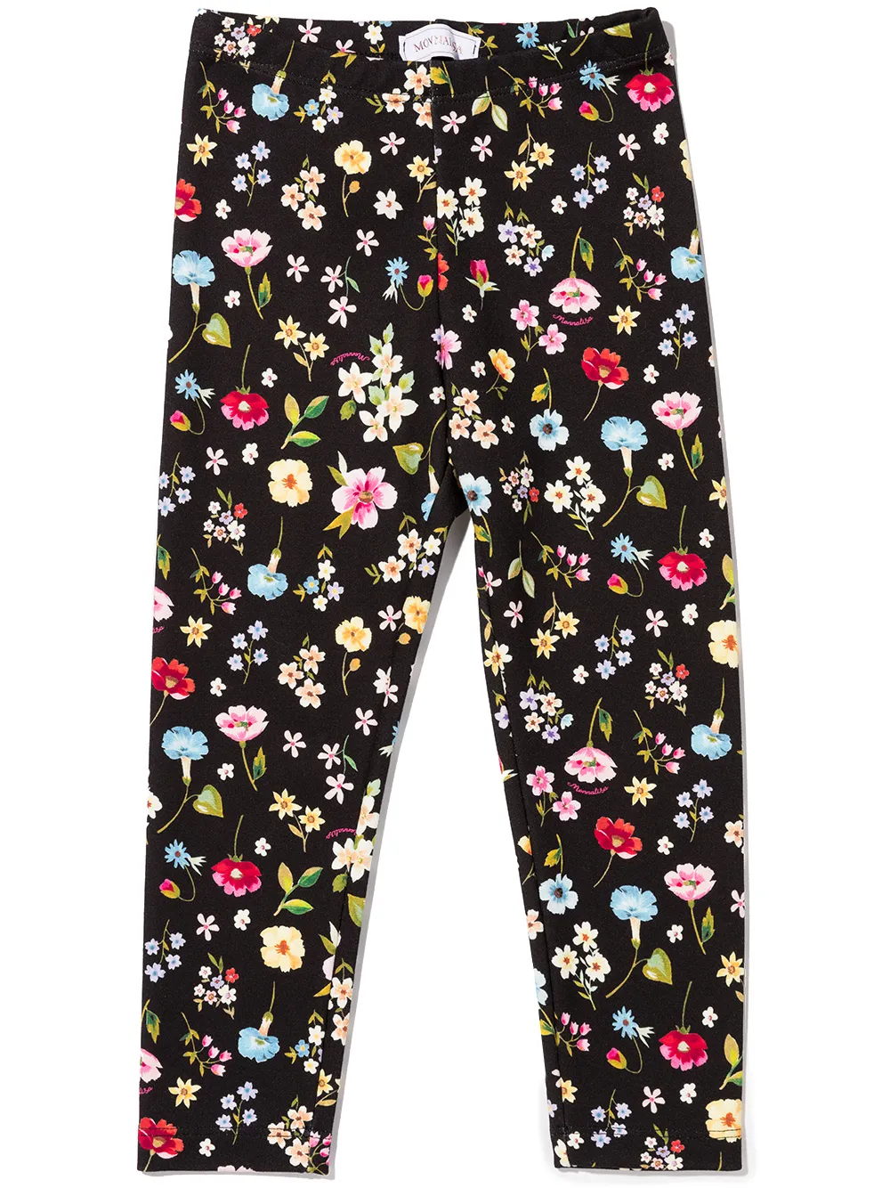 

Monnalisa microflower pattern leggings - Black