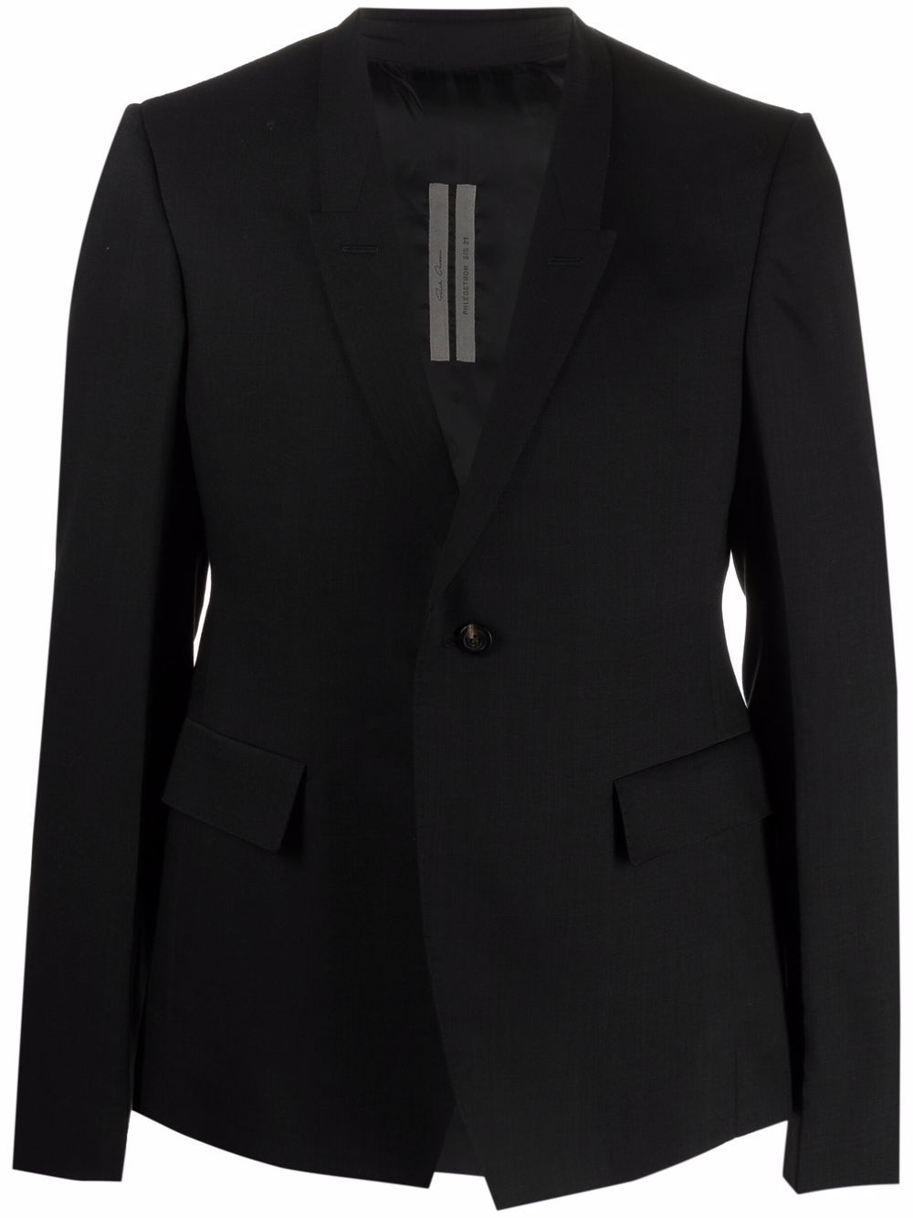 

Rick Owens blazer con botón - Negro