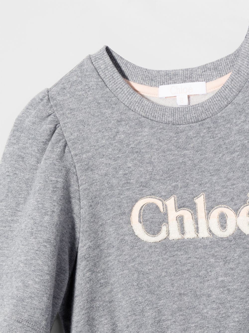 фото Chloé kids расклешенное платье-футболка с логотипом