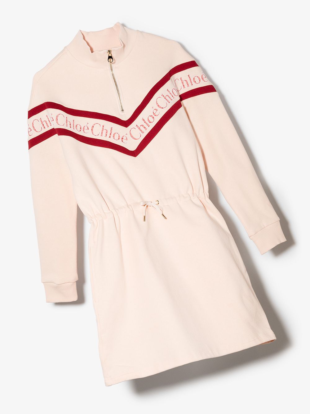 фото Chloé kids платье с длинными рукавами и логотипом