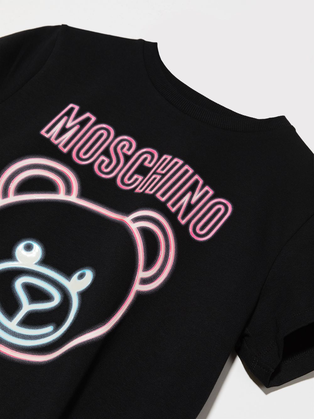 фото Moschino kids футболка с принтом neon teddy